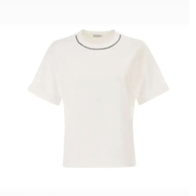 브루넬로쿠치넬리 여성 라운드 티셔츠 - Brunello Cucinelli Womens Round Tshirt - brc14317x