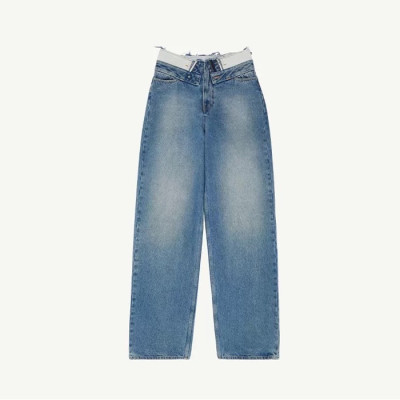메종 마르지엘라 여성 스트레이트 레그 진 - Maison Margiela Womens Straight-leg Jeans - mac14318x