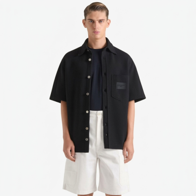 지방시 남성 패치 반팔 셔츠 - Givenchy Mens Paris Patch Shirt - gic14334x