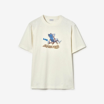 버버리 남성 비치 나이트 크루넥 티셔츠 - Burberry Mens Beach Knight Crewneck Tshirt - buc14335x