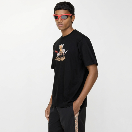 버버리 남성 비치 나이트 크루넥 티셔츠 - Burberry Mens Beach Knight Crewneck Tshirt - buc14336x