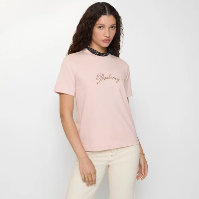 버버리 여성 반팔 티셔츠 - Burberry Womens Round Tshirt - buc14338x