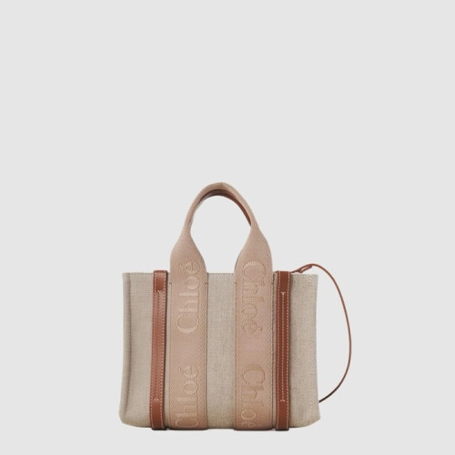 끌로에 여성 우디 스트랩 토트 백 스몰 - Chloe Womens Woody Strap Tote Bag Small - chb15059x