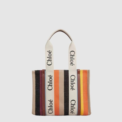 끌로에 여성 미듐 레인보 우디 토트 백 - Chloe Womens Medium Rainbow Woody Tote Bag - chb15072x