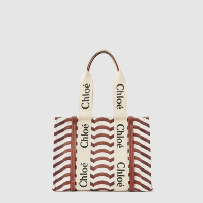 끌로에 여성 우디 미듐 토트 백 - Chloe Womens Woody Medium Tote Bag - chb15089x