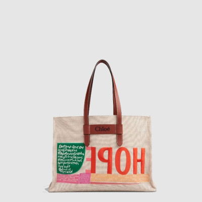 끌로에 여성 우디 토트 백 라지 - Chloe Womens Woody Tote Bag Large - chb15118x