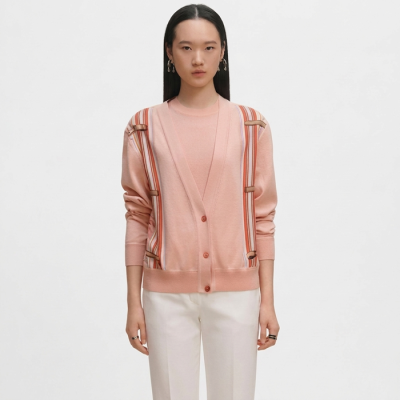 에르메스 여성 브이넥 가디건 - Hermes Womens V-neck Cardigan - hec14388x