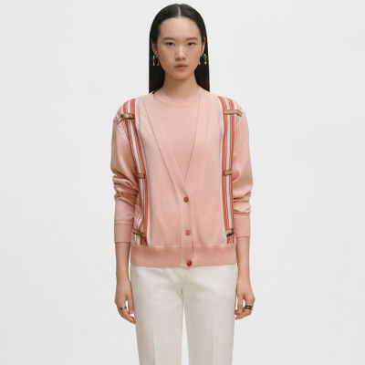 에르메스 여성 브이넥 가디건 - Hermes Womens V-neck Cardigan - hec14388x