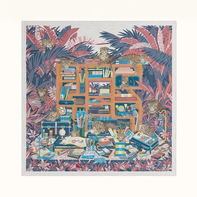 에르메스 여성 레 12 레오파드 숄 - Hermes Womens Les 12 Leopards shawl - acc7203x