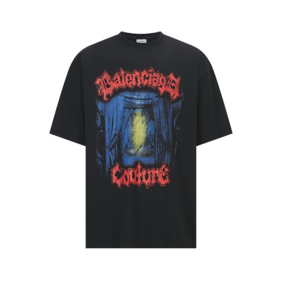 발렌시아가 남성 라운드 반팔 티셔츠 - Balenciaga Mens Round Tshirt - bac14398x
