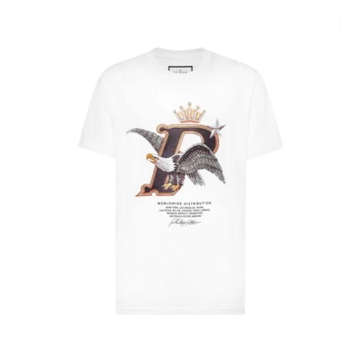 필립플레인 남성 라운드 반팔티 - Philipp-plein Mens Round Tshirt - phc14421x