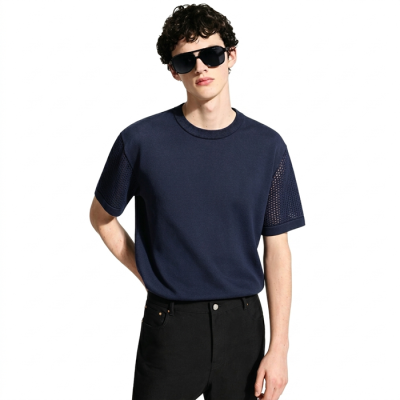 루이비통 남성 라운드 반팔 티셔츠 - Louis vuitton Mens Round Tshirt - lvc14435x