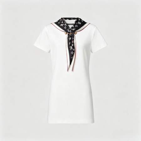 루이비통 여성 네이비컬 스카프 티셔츠 드레스 - Louis vuitton Womens Nautical Scarf Tshirt Dress - lvc14441x