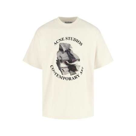 아크네 남성 라운드 반팔티 - Acne Mens Round Tshirt - anc14475x