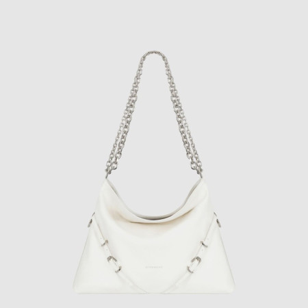 지방시 여성 보유 체인 가죽 미디엄 백 - Givenchy Womens Voyou Chain Leather Medium Bag - gib15456x