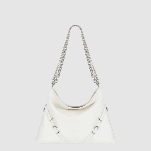 지방시 여성 보유 체인 가죽 미디엄 백 - Givenchy Womens Voyou Chain Leather Medium Bag - gib15456x