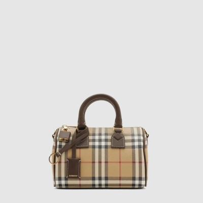 버버리 여성 미니 체크 볼링 백 - Burberry Womens Mini Check Bowling Bag - bub15510x