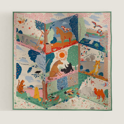 에르메스 여성 르 리브르 데소프 숄 - Hermes Womens Le Livre dEsope shawl - acc7211x