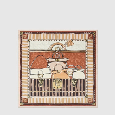 펜디 여성 FF 스퀘어 스카프 - Fendi Womens FF Square Scarf - acc7216x