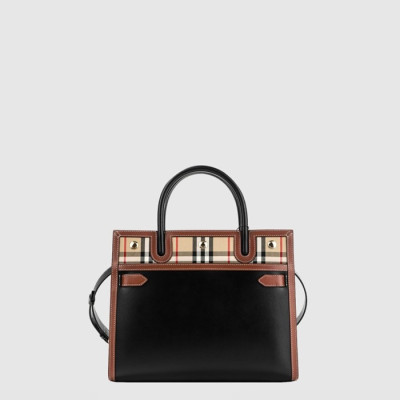 버버리 여성 빈티지 체크 타이틀 백 - Burberry Womens Vintage Check Title Bag - bub15655x