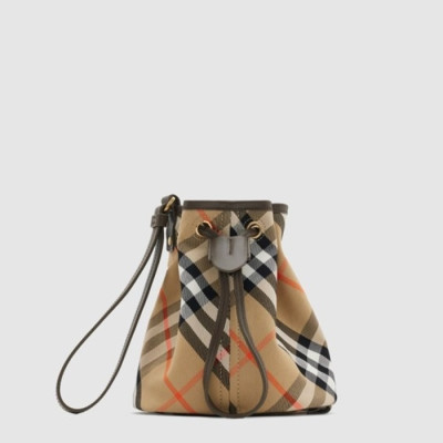 버버리 여성 체크 스트링 파우치 - Burberry Womens Check String Pouch - bub15661x