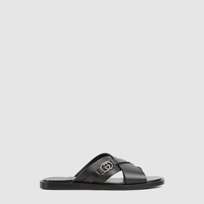 구찌 남성 인터로킹 G 슬라이드 샌들 - Gucci Mens Interlocking G Slide Sandals - gus13950x