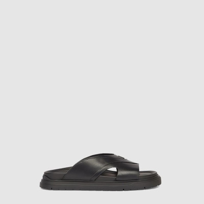 펜디 남성 스퀘어드 FF 슬리퍼 - Fendi Mens Squared FF Slippers - fes13958x