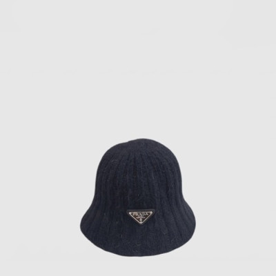 프라다 남/녀 니트 벙거지 - Prada Unisex Knit Bucket Hat - acc7341x