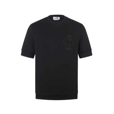 에르메스 남성 라운드 반팔티 - Hermes Mens Round Tshirt - hec14590x