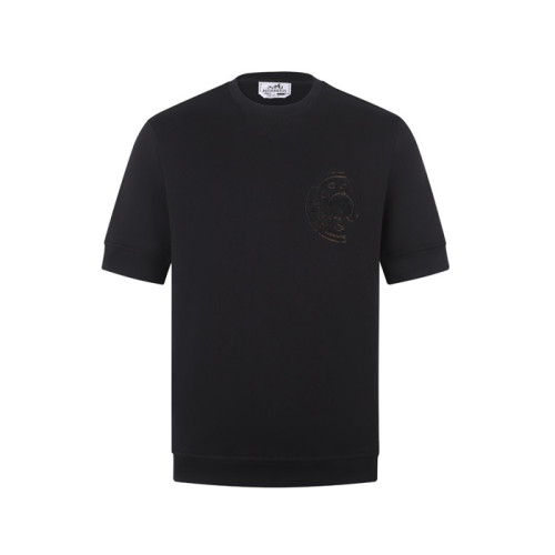 에르메스 남성 라운드 반팔티 - Hermes Mens Round Tshirt - hec14590x