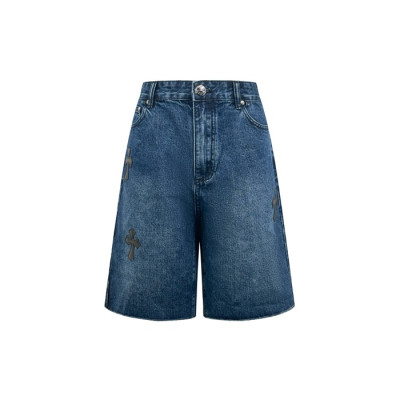 크롬하츠 남성 데님 쇼츠 - Chrom Hearts Mens Denim Shorts - chc14592x