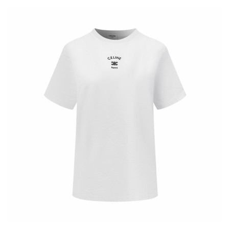 셀린느 여성 라운드 반팔 티셔츠 - Celine Womens Round Tshirt - cec14618x