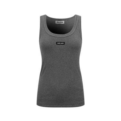 미우미우 여성 라운드 나시 - Miumiu Womens Round Sleeveless Top - mic14619x