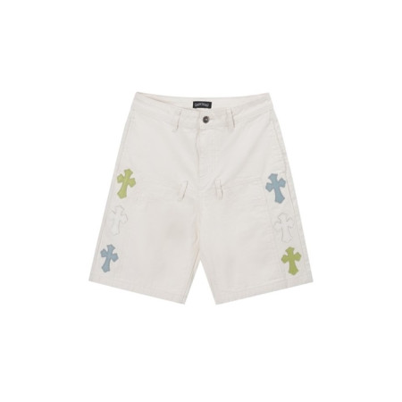 크롬하츠 남성 데님 쇼츠 - Chrom Hearts Mens Denim Shorts - chc14628x