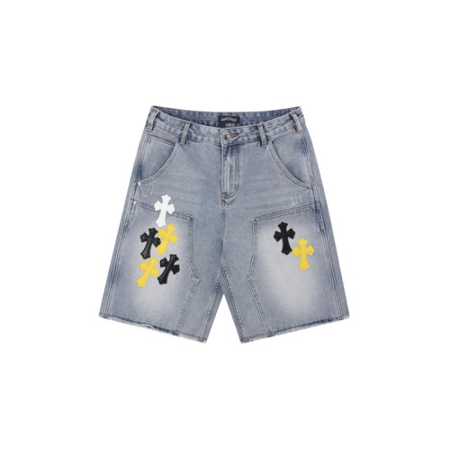 크롬하츠 남성 데님 쇼츠 - Chrom Hearts Mens Denim Shorts - chc14629x