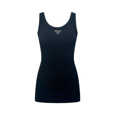 프라다 여성 라운드 나시 - Prada Womens Sleeveless Top - prc14656x
