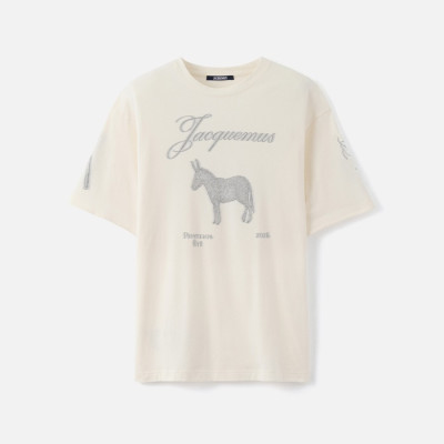 자크뮈스 남성 라운드 반팔티 - Jacquemus Mens Round Tshirt - jac14664x