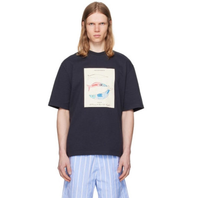 자크뮈스 남성 라운드 반팔티 - Jacquemus Mens Round Tshirt - jac14687x