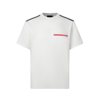 프라다 남성 라운드 반팔티 - Prada Mens Round Tshirt - prc14720x