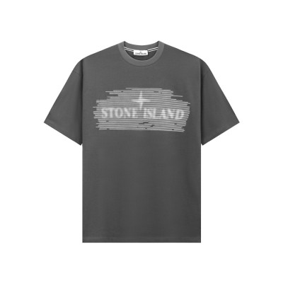 스톤아일랜드 남성 라운드 반팔 티셔츠 - Stone Island Mens Round Tshirt - stc14725x