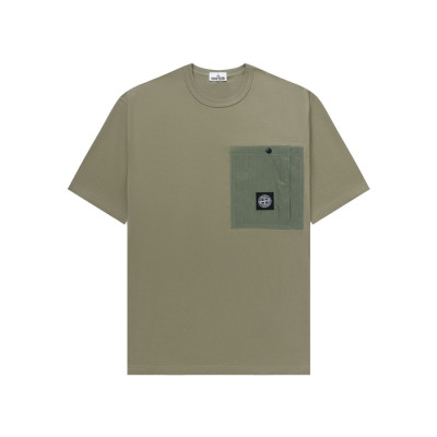 스톤아일랜드 남성 라운드 반팔 티셔츠 - Stone Island Mens Round Tshirt - stc14727x