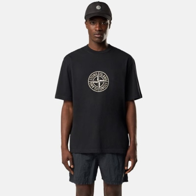 스톤아일랜드 남성 라운드 반팔 티셔츠 - Stone Island Mens Round Tshirt - stc14729x