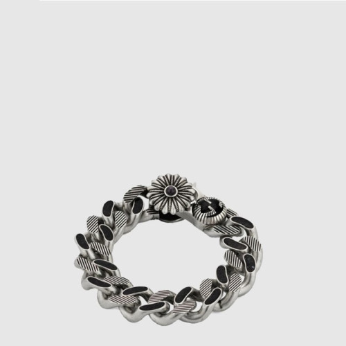 구찌 남/녀 꽃 버클형 G 팔찌 - Gucci Unisex Flower Buckle Type G Bracelet - acc7602x