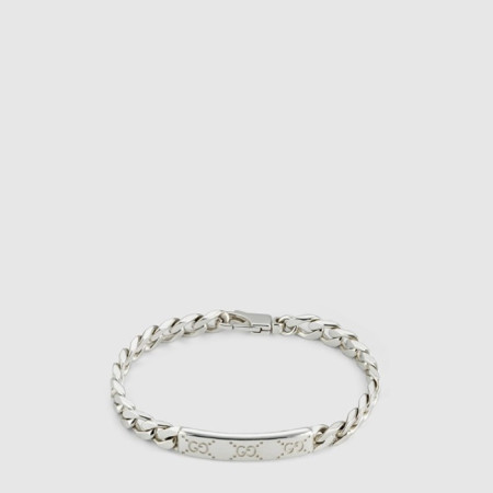 구찌 남/녀 GG 태그 구찌 시그니처 팔찌 - Gucci Unisex GG Tag Gucci Signature Bracelet - acc7641x