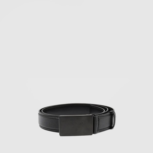 프라다 남성 로고 버클 사피아노 벨트 - Prada Mens Logo Buckle Saffiano Belt - bel440x