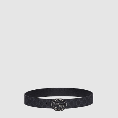 구찌 남성 인터로킹 G 버클 리버서블 벨트 - Gucci Mens Interlocking G Buckle Reversible Belt - bel511x