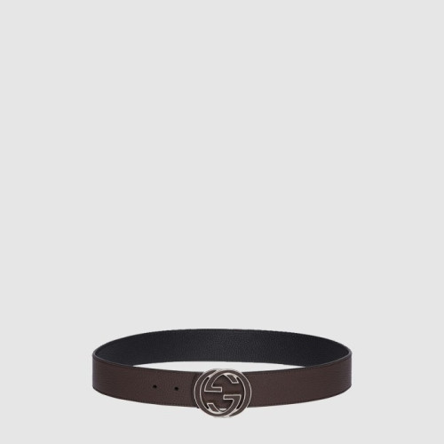 구찌 남성 인터로킹 G 버클 리버서블 벨트 - Gucci Mens Interlocking G Buckle Reversible Belt - bel516x