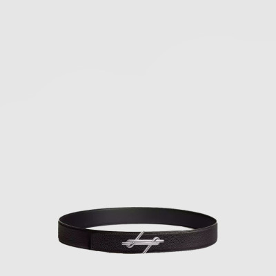 에르메스 남성 H 누에 벨트 버클 리버서블 가죽 스트랩 - Hermes Mens H Noue Belt Buckle Reversible Leather Strap - bel526x
