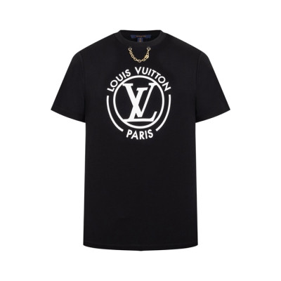 루이비통 남성 라운드 반팔 티셔츠 - Louis vuitton Mens Round Tshirt - lvc14811x