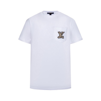 루이비통 남성 라운드 반팔 티셔츠 - Louis vuitton Mens Round Tshirt - lvc14813x